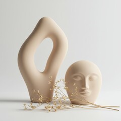 Ceramic sculptures display minimalist aesthetic in still life