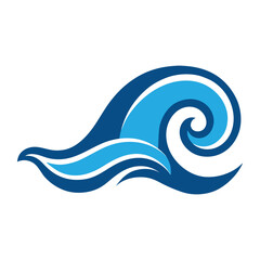 Clean Wave Ornament on White Background