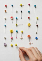 Push Pins Arrange on Wall