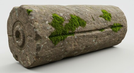 Stone column weathering in ancient ruins