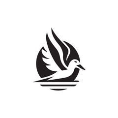 2d albatross logo with white background