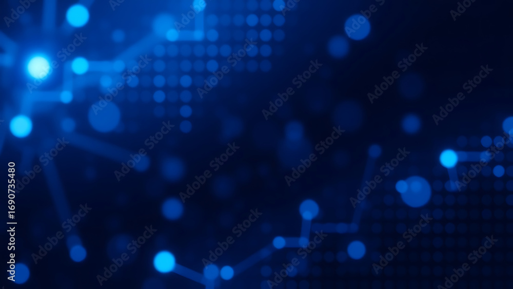 Poster dark background with blue pixel pattern vector illustration of abstract bg with geometric square ele