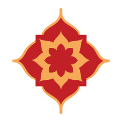 Moroccan Ornament on White Background