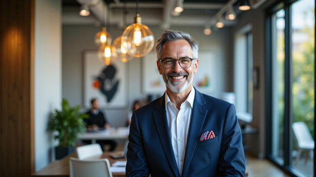 Professional Businessman in Modern Office Setting