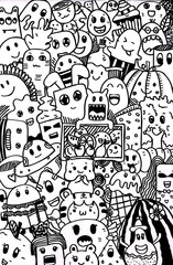 seamless pattern with funny animals