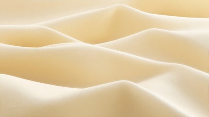 Fototapeta premium Soft, smooth textured material in light cream with gentle wavy shapes, evoking calm and comfort,