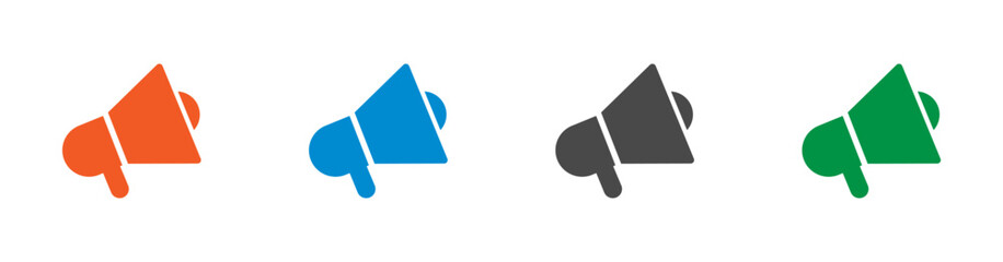 Speaker icon for marketing, recruitment, announcement, communication. Solid vector icon.