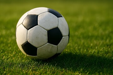 Fototapeta premium soccer ball on grass