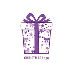 Christmas tree logo vector template
