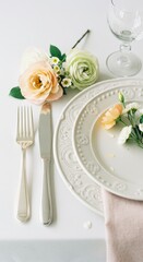 Table setting elegance at formal dining