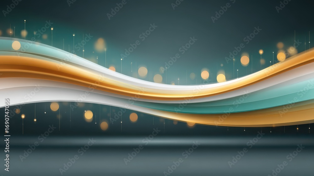 Poster abstract background featuring flowing waves and soft lights for training and awareness programs