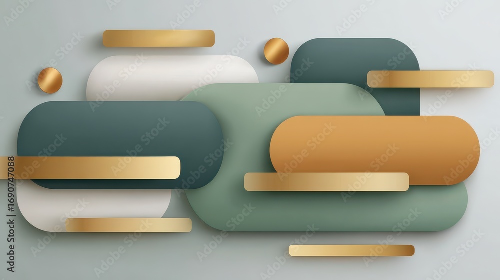 Poster abstract design with geometric shapes and textures for training awareness in digital learning enviro