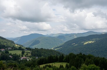Fototapeta premium mountain landscape with clouds