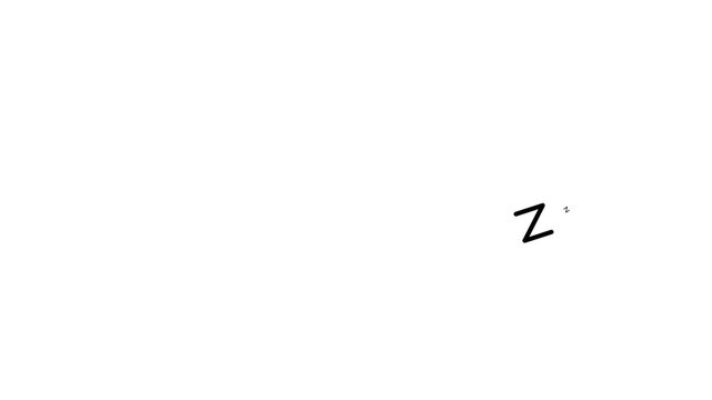 Simple motion graphics animation of sleeping lettering zzz snore