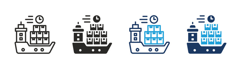 Set of Shipment icon collection in Multiple Style. Icon suitable for web and mobile application.