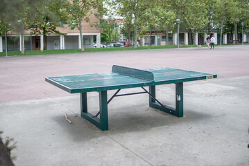 table and chairs in the garden