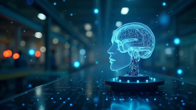 Advanced AI in Industrial Automation: Integrating Machine Learning & Robotics for Optimized Production Processes - Premium Photo Stock Concept with Empty Space