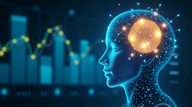 Contemporary depiction of AI enabled proactive systems demonstrating forward thinking digital solutions with intelligent automation and predictive analytics to optimize business performance in  Photo 