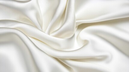 Obraz premium A Blank Canvas of White Silk Fabric