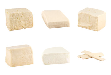 Mediterranean White Cheese Assortment in Block and Sliced Forms for Gourmet Food Projects
