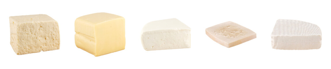Traditional Turkish cheese platter featuring Mihaliç, köy, tulum, kaşar, and white cheese, arranged line-up from hard to soft textures with balanced mix.