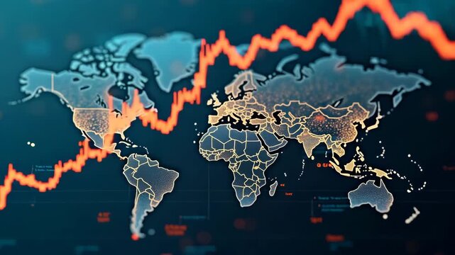 Dynamic Imagery of Foreign Direct Investment: Visualizing Capital Inflows and Global Market Confidence in a Volatile Economy - Stock Photo Concept with Space for Text