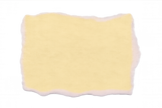 Torn yellow paper piece featuring a transparent background, offering ample space for text or creative design elements