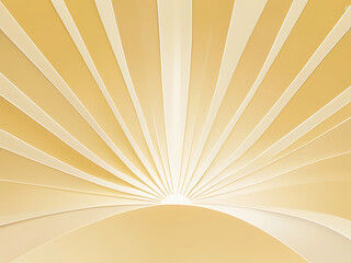 Obraz premium Golden sunburst radiating outwards from a curved horizon creating a warm and optimistic abstract background