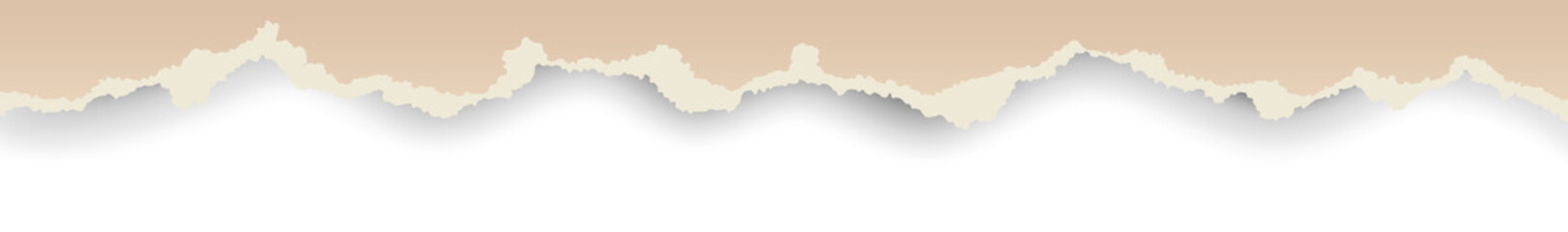 Obraz premium Torn paper sheet. Ripped stripe with retro texture for banner and text message. Pieces of note page for collage with rough edge and realistic shadow.