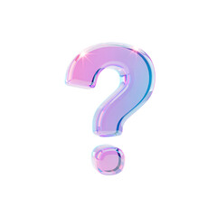 Naklejka premium Colorful Question Mark Icon, Digital Art, Creative Design, Graphic Illustration, Modern Aesthetic