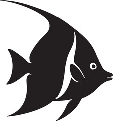 Angelfish vector on white background