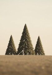Three Pines on a Hill