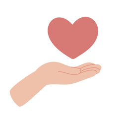 手のひらに浮かぶ愛のハート