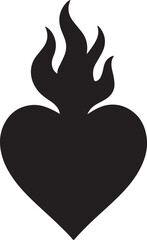 Simple black heart outline symbol on white background representing love affection and emotional connection for romantic or decorative themes