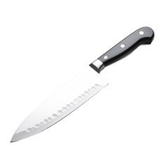 Stainless Steel Chef Knife Isolated on Transparent Background