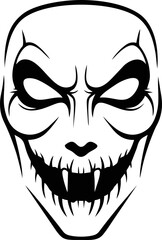 vector illustration of a face