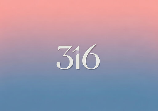 Elegant Numeric Design 316 on Soft Gradient Background