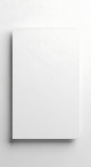 Fototapeta premium Blank White Rectangular Canvas Mockup Floating on a Bright Wall