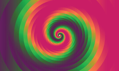 Obraz premium Vibrant Abstract Spiral or Twirl Design with Gradient Colors.