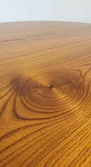 Naklejka premium Golden Wood Grain Tabletop with Concentric Rings