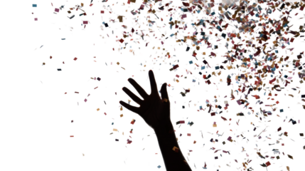 Celebration event urban confetti shower joyful atmosphere