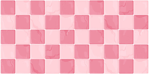 Checkerboard tile floor horizontal stone texture checker board background. Square grid geometric decor. Floortile, wall bg. 