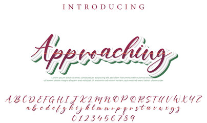 Approaching - Elegant 3D Script Font with Handwritten Style for Modern Typography and Branding
