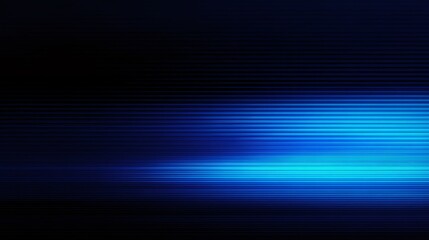 Abstract dark blue background with horizontal bright light lines, futuristic and modern concept for technology and digital design.