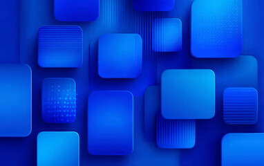 Blue Abstract Geometric Shapes with Modern Design Elements