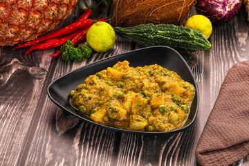 Aloo masala with green peas