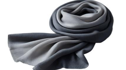 A stylish scarf elegantly displayed, showcasing its soft textures and beautiful gradient tones.
