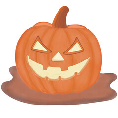 Pumpkin ghost Halloween day
