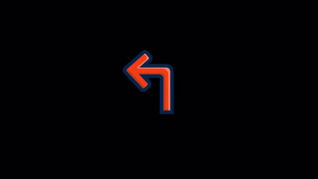 Left Direction Arrow Animation Video - Transparent