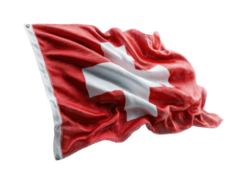 Waving swiss flag switzerland flag